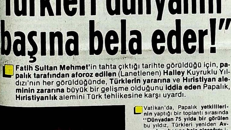 Halley Kuyruklu Yıldızı ve Fatih Sultan Mehmet